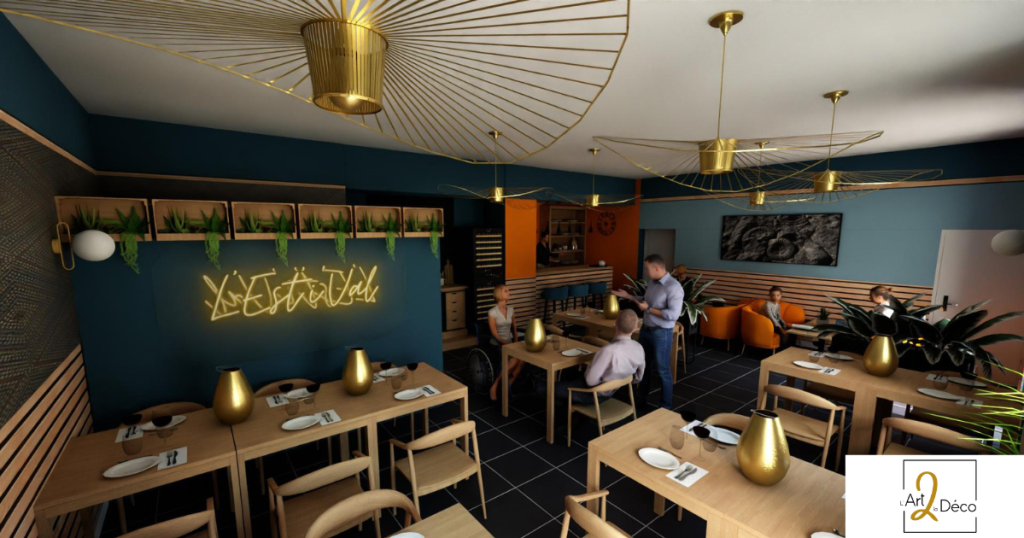 Agencement restaurant - Bistrot L'Est i Vat - L Art 2 la deco -