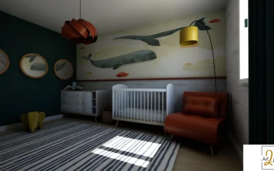 Chambre d’enfant à Nice
