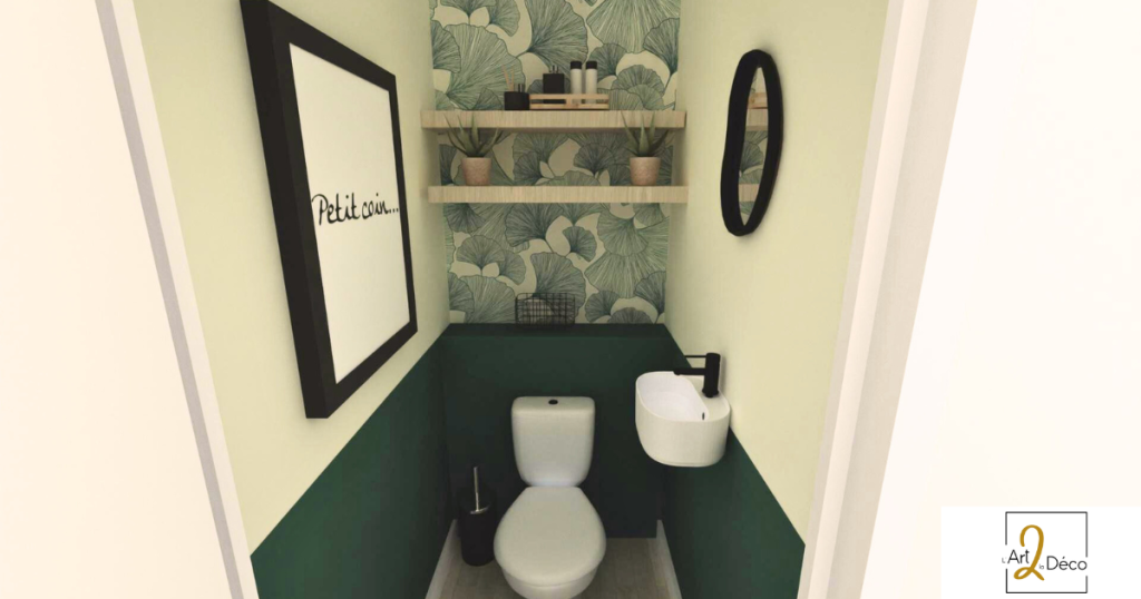 Decoration wc - maison alpes de haute provence - L Art 2 la Deco - Decoratrice d interieur