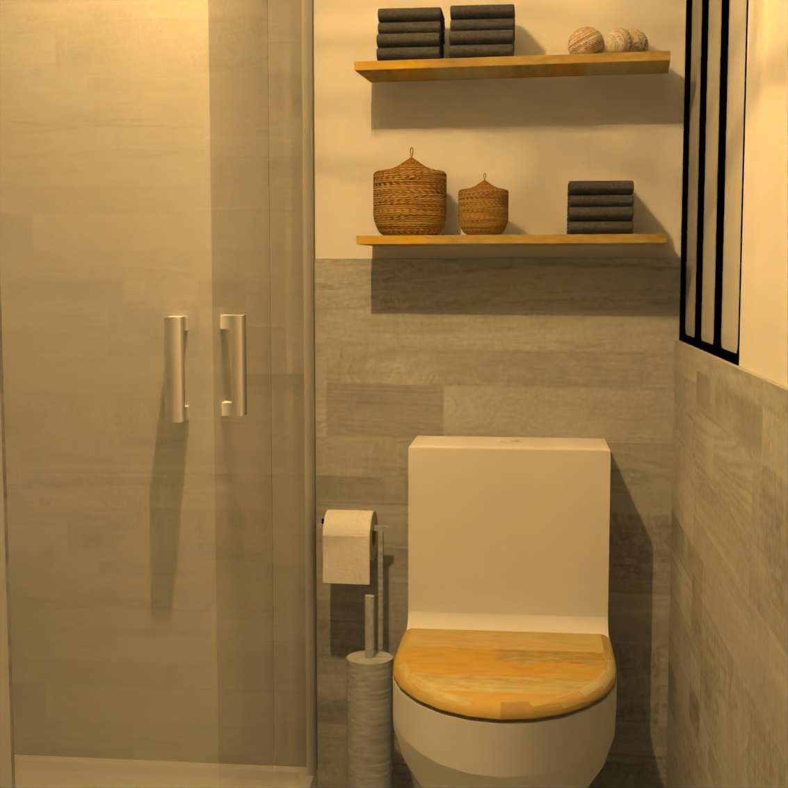 Decoration wc - studio meuble - L'Art 2 la deco - Cyrielle Bieber - decoratrice interieur digne les bains