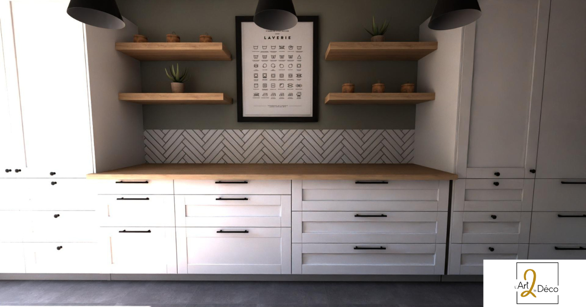 Rangements - Amenagement et decoration d'une buanderie - L Art 2 la deco - Cyrielle Bieber decoratrice d interieur
