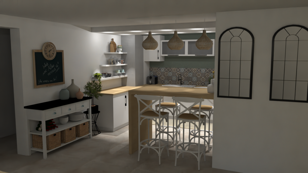 Vue cuisine - L Art 2 la deco - Cyrielle Bieber - Decoratrice interieur